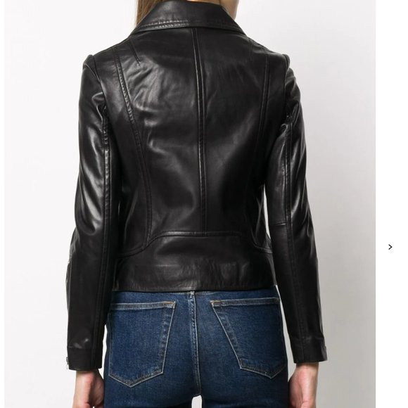 Rag & Bone | Calf Leather Biker Jacket - Picture 4 of 5